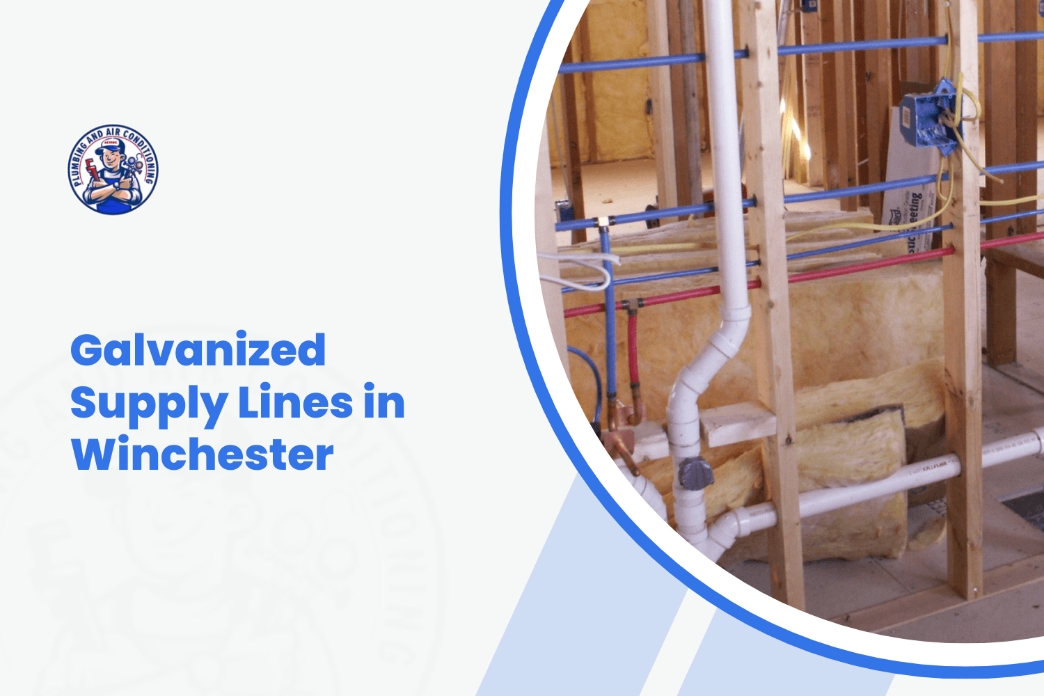 Exposed wall framing with PEX supply lines and PVC pipes during plumbing replacement
