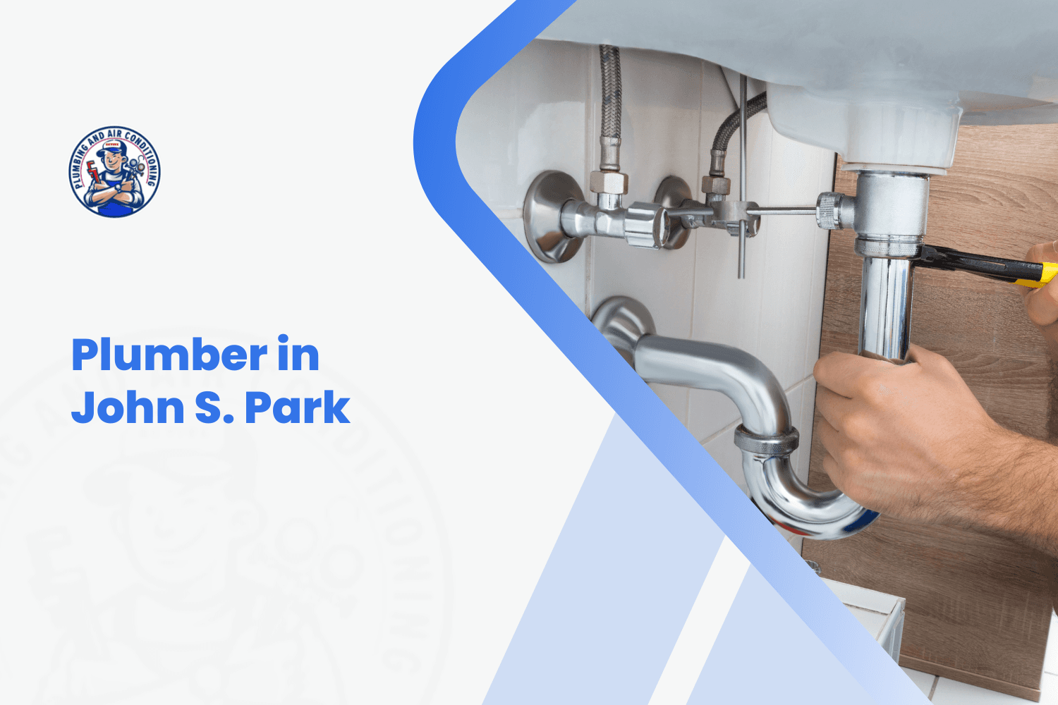 Plumber in John S. Park Las Vegas installing sink drain pipes under bathroom vanity