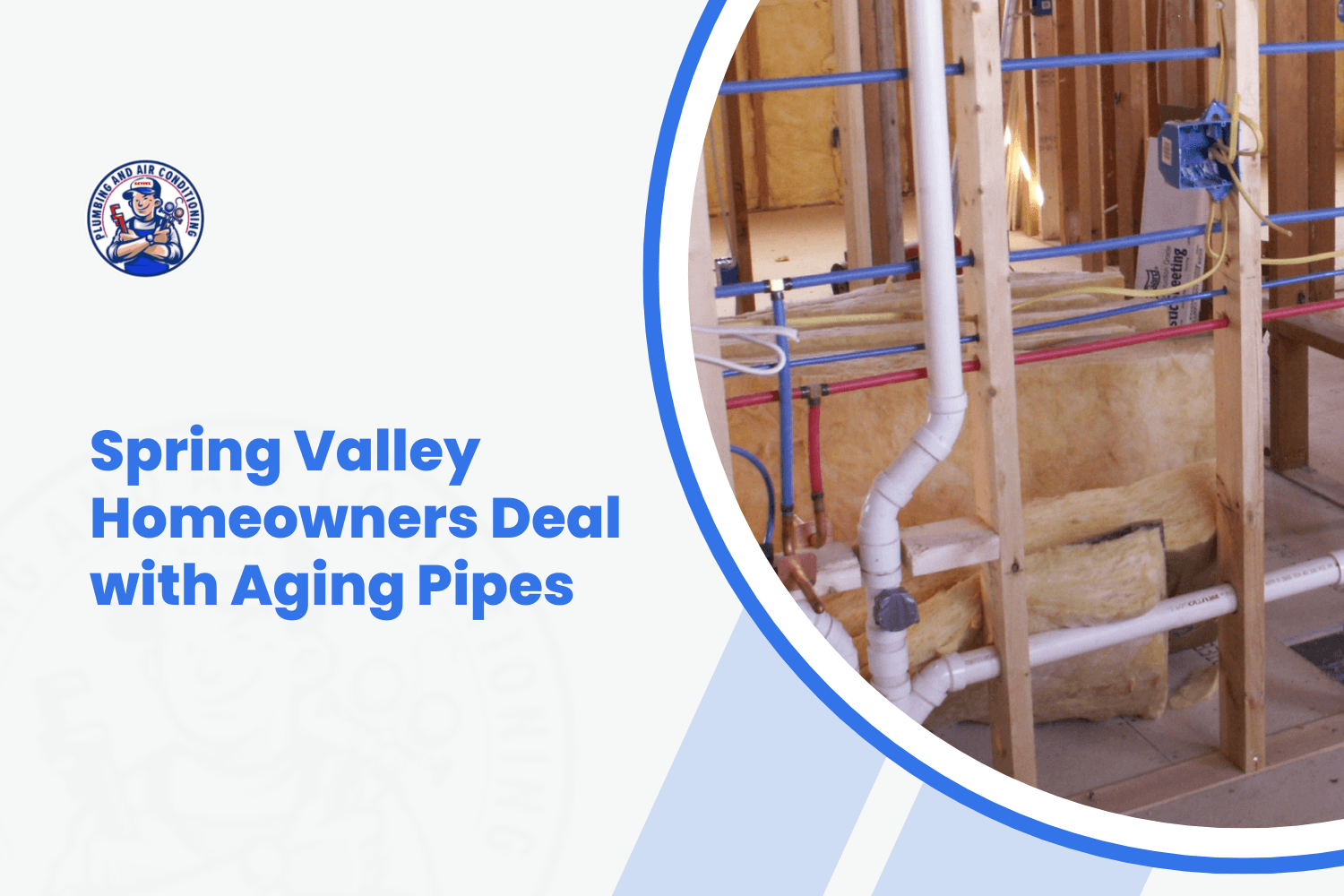 Spring Valley home plumbing renovation showing PEX and PVC pipes replacing aging galvanized pipes