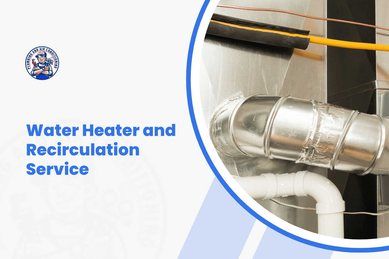 Water heater recirculation pipes and ductwork connections for Southern Highlands Estates service