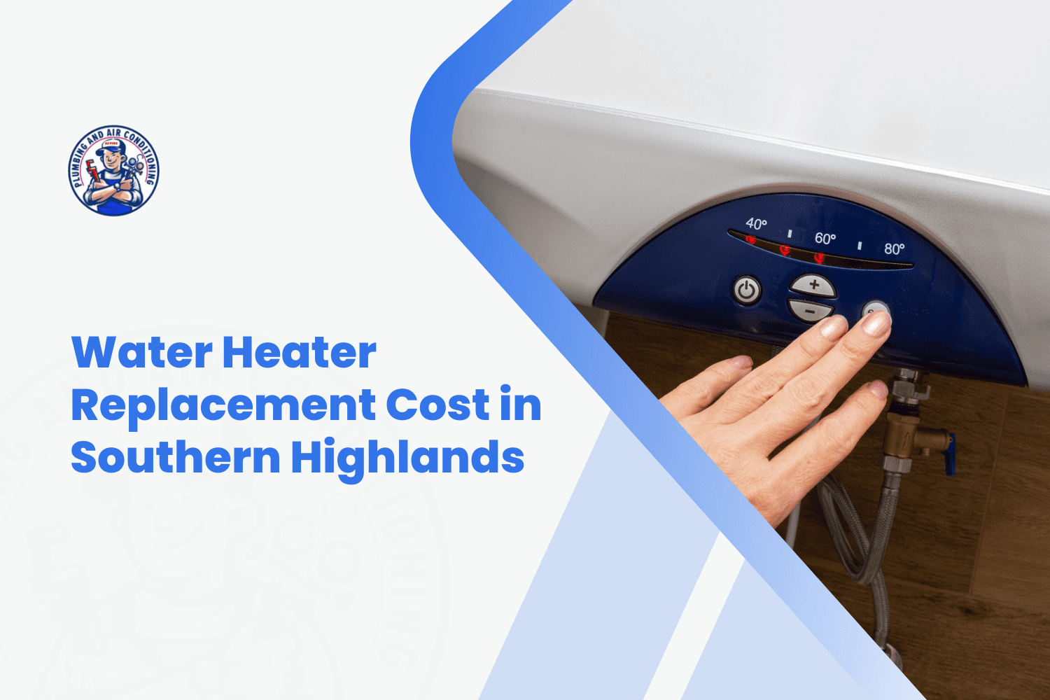 Hand adjusting water heater temperature controls for Southern Highlands replacement cost guide